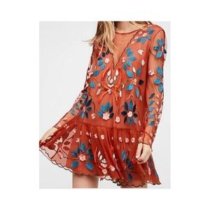 Free People “Hearts are Wild” Mini Dress